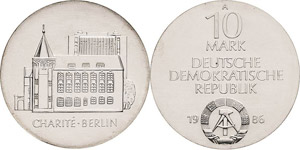Gedenkmünzen  10 Mark 1986. Charité  ... 