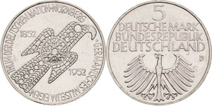 Gedenkmünzen  5 DM 1952 D Germanisches ... 