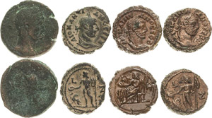 Römische Münzen Lot-4 Stück Interessantes ... 