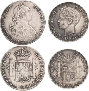 Bolivien Karl IV. 1788-1808 8 Reales 1791, ... 