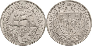 Gedenkausgaben  5 Reichsmark 1927 A ... 