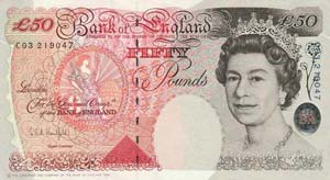 Ausland Großbritannien 5 Pounds 1990. 10 ... 