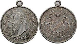 Regimente Bayern Silbermedaille 1898. ... 