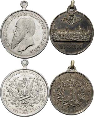 Regimente Bayern Aluminiummedaille 1898. ... 