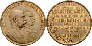 Regimente Hessen Bronzemedaille 1911 ... 