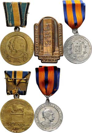 Regimente Mainz Bronzemedaille 1909 ... 