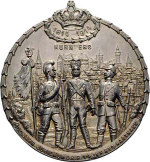 Regimente Nürnberg Einseitige Zinnmedaille ... 