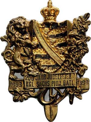 Regimente Pirna Messingabzeichen 1898. ... 