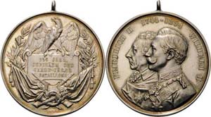 Regimente Potsdam Silbermedaille 1894 (Loos) ... 