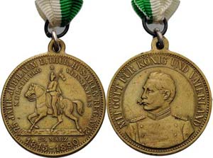 Regimente Torgau Bronzemedaille 1890. ... 