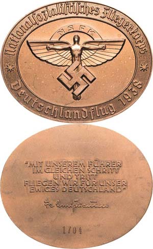 Drittes Reich  Bronzierte Aluminiummedaille ... 