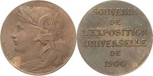 Jugendstil  Bronzemedaille 1900 (Daniel ... 