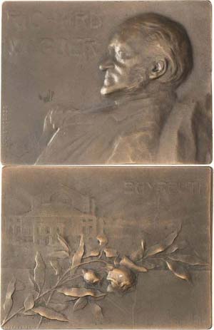 Jugendstil  Bronzeplakette o.J. (1904) (O. ... 