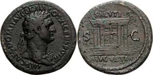 Kaiserzeit Domitian 81-96 As 85, Rom Kopf ... 