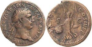 Kaiserzeit Trajan 98-117 As 100, Rom Kopf ... 