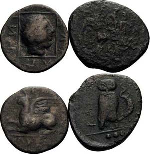 Griechische Münzen Lot-2 Stück ... 