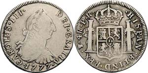 Bolivien Karl III. 1759-1788 4 Reales 1777, ... 