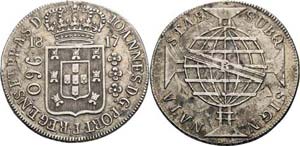 Brasilien Joao VI. 1816-1822 960 Reis 1817, ... 