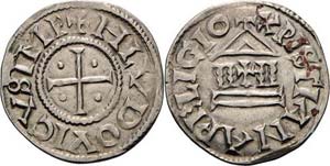 Frankreich Ludwig der Fromme 814-840 Denar, ... 