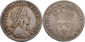 Frankreich Ludwig XIII. 1610-1643 1/12 Écu ... 