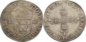 Frankreich Ludwig XIII. 1610-1643 1/4 Ecu ... 