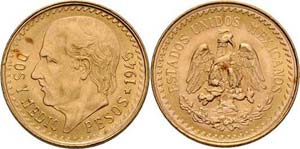 Mexiko Republik seit 1823 2  1/2 Pesos 1945. ... 