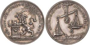 Niederlande  Silbermedaille 1745 ... 