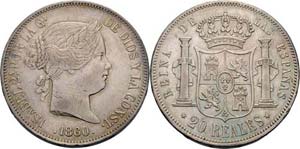 Spanien Isabell II. 1833-1868 20 Reales ... 