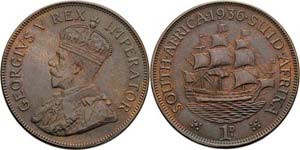 Südafrika Georg V. 1910-1936 Penny 1936.  ... 