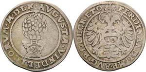 Augsburg-Stadt  10 Kreuzer 1560. Mit Titel ... 