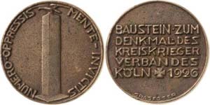 Köln-Stadt  Bronzegußmedaille 1926 ... 