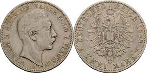 Preußen Wilhelm II. 1888-1918 2 Mark 1888 A ... 