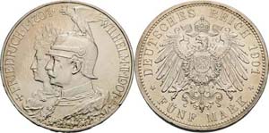 Preußen Wilhelm II. 1888-1918 5 Mark 1901 A ... 