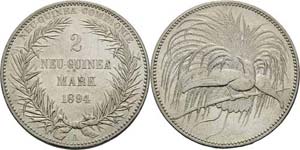 Deutsch-Neuguinea  2 Neu-Guinea Mark 1894 A  ... 