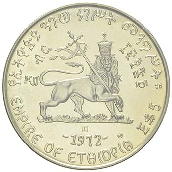 Etiopia - Argento - 5 Dollari ... 