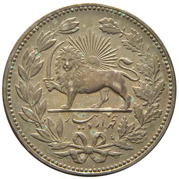 Iran - Argento - 5000 Dinari, 1902 ... 