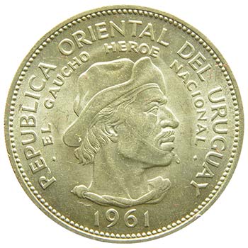 Uruguay - Argento - 10 Pesos, 1961 ... 