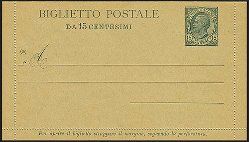 Regno dItalia - Biglietti Postali ... 