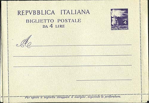 Repubblica - Biglietti Postali - ... 