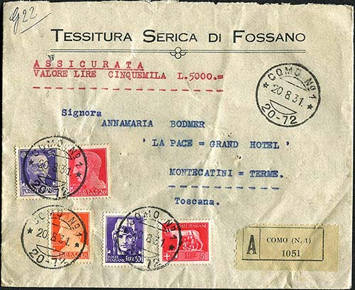 Regno dItalia - 1931, 20 agosto - ... 