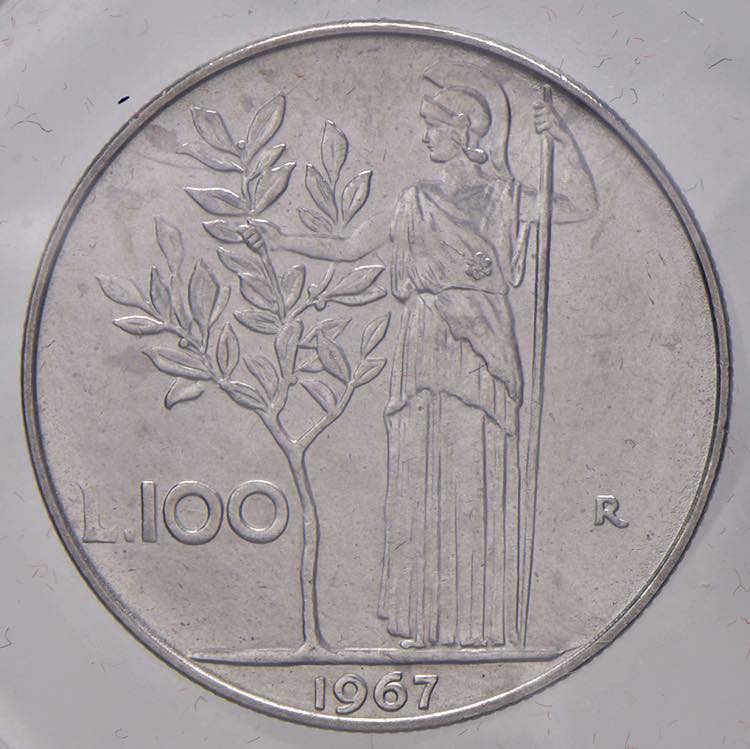 1967 - 100 Lire - Minerva - (Gig. ... 