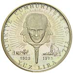 Turchia - Argento - 100 Lira, 1973  (Km 903) 
