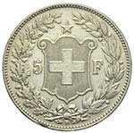 Svizzera - Argento - 5 Franchi, 1909  ... 