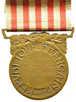 Francia - Bronzo - 1914/1918 - medaglia per ... 