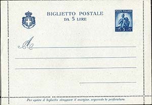 Luogotenenza - Biglietti Postali - 1946 - L. ... 