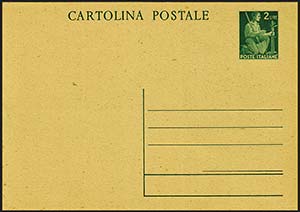 Repubblica - Cartoline Postali - 1946 - L. 2 ... 