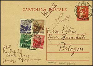 Repubblica - Cartoline Postali - 1946, 12 ... 