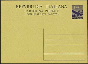 Repubblica - Cartoline Postali - 1948 - L. ... 