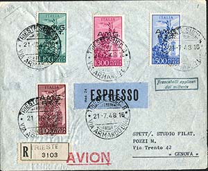 Trieste A - 1948, 21 luglio - Lettera ... 