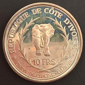Costa dAvorio - 10 franchi, 1966 - (Km 1) - ... 